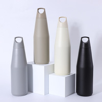 Bouteille d'eau isotherme en acier inoxydable à double paroi avec poignée et couvercle, impression intégrale, 580 ml/1080 ml, cadeau de Noël 2026