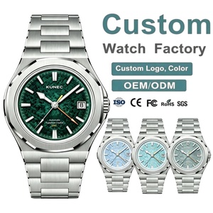 นาฬิกาข้อมือผู้ชายระบบจักรกล Miyota 9075 แบบ GMT คุณภาพสูง สแตนเลสสตีล เรืองแสงพิเศษ ระบบอัตโนมัติ รับผลิตแบบ OEM ODM แบรนด์หรูตามสั่ง - Product Image 1