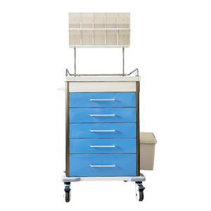 Chariot médical d'urgence en acier inoxydable Runbin, chariot d'ambulance, chariot de perfusion, chariot de traitement spécial ABS pour infirmières d'hôpital - Product Image 5