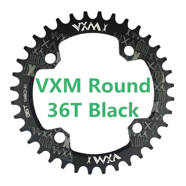 Corona Ovale Per Bici - 38T Nero, 104mm BCD, In Lega Alluminio Per MTB E Catena Singola