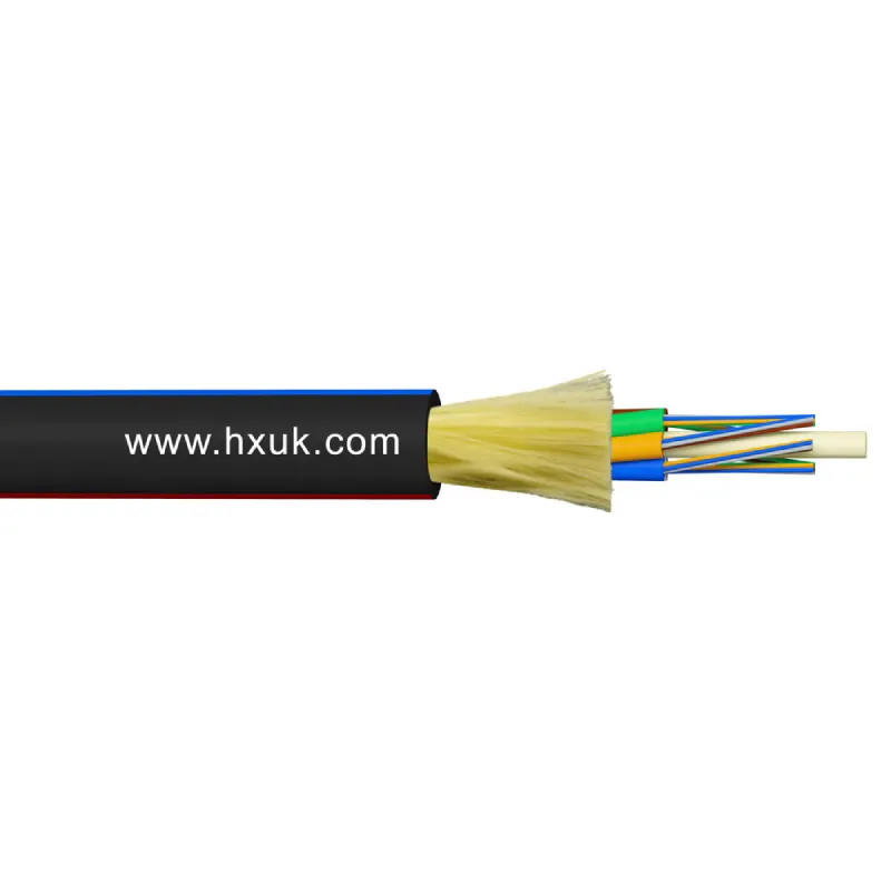 Luar ruangan mode tunggal G652D kabel serat gyfty dengan FRP 24 36 48 96 144 inti kabel serat optik GYFTY