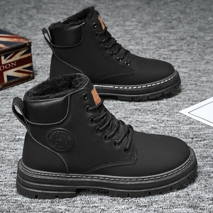 <span class=keywords><strong>Botas</strong></span> de Motocicleta para Hombre, <span class=keywords><strong>Invierno</strong></span>, Diseño Moderno y Versátil con Cordones, Suela Gruesa, Forro Cálido de Algodón, Nuevas <span class=keywords><strong>Botas</strong></span> de Felpa para <span class=keywords><strong>Invierno</strong></span> - Product Image 2