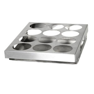 رف مشروبات مخصص من الفولاذ المقاوم للصدأ مكون من 12 عبوة ، رف تخزين لصينية التقديم - Product Image 1