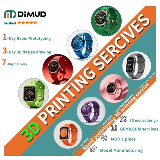 Custom High Precision SLA Resin Watch Case 3D Printing Service for Smart Watch Prototypes ISO 9001 Certification Fast Lead Time