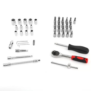 46-Pieces 1/4 inch Ổ cắm ổ cắm Ratchet cờ lê thiết lập Metric Bit Ổ cắm mở rộng thanh dụng cụ cầm tay trường hợp gói tự động sửa chữa vườn sử dụng - Product Image 6