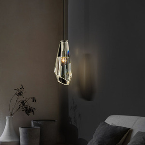 Lámpara Colgante de Cristal Nórdica Minimalista Moderna, Lámpara Colgante Pequeña de Lujo Posmoderna para Dormitorio, Comedor, Araña - Product Image 1