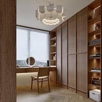 Dressing moderne et durable avec coiffeuse, mobilier de chambre modulaire écologique pour projets de villas de luxe