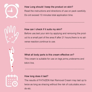 FATAZEN marca privada 5 minutos LÍNEA DE Bikini permanente orgánico crema depilatoria de pecho púbico crema depilatoria - Product Image 5