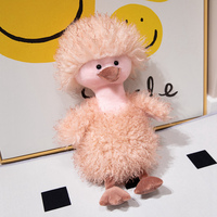 Peluche de Pato con Pelo Rizado y Esponjoso, Juguete de Peluche de Pato Peludo para Niños, Regalo