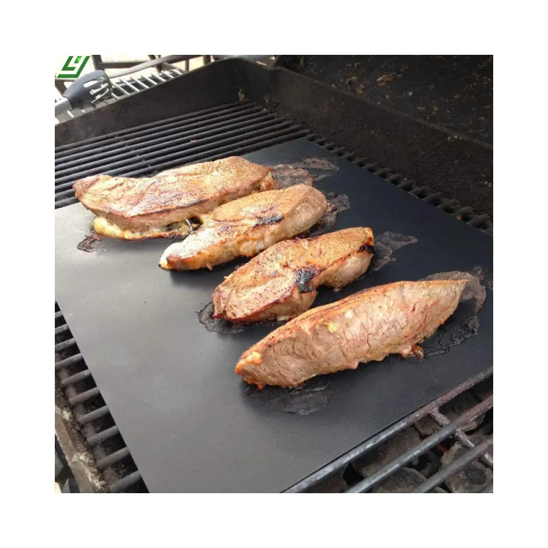 customized fireproof charcoal ptfe non-stick bbq grill mat cooking sheet oven liner