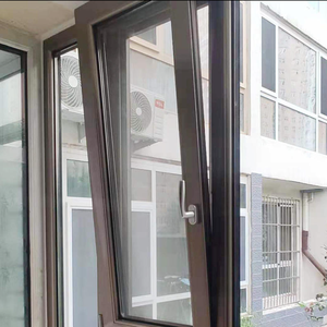 Fenêtre à battant basculant en aluminium gris moderne, modèles français de qualité, insonorisée, étanche, suspendue, pour chambre à coucher, best-seller - Product Image 6