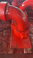 API 16C 3 en 90 °   Fig 602 F X M 6000 psi Coude de raccord rotatif pour marteau de fraccionnement, usage pétrolier