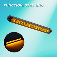 Barre de feux de signalisation LED pour camping-car, mince, 252 mm, ambre, étanche, lampe DC 10-30V pour véhicule, bateau, remorque, camion, signalisation RV JDA