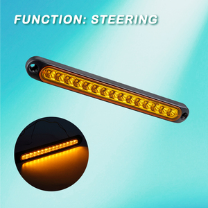 Barra de Luces LED Delgada para Señales de Giro de RV, 252 mm, Ámbar, Impermeable, Lámpara de CC 10-30 V para Vehículos, Barcos, Remolques, Camiones, Luces de Señalización para RV <span class=keywords><strong>JDA</strong></span> - Product Image 3