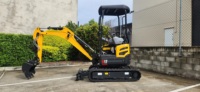 Miniexcavadora de Orugas de 1.7 Toneladas U17 con Motor Importado y Cucharón de 0.05cbm, Precio de Fábrica, Excavadora Pequeña U17, Gran Venta en América