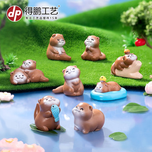 ตุ๊กตาตัวนากน่ารัก Dp Craft ทำจากเรซิ่น ของตกแต่งบ้านขนาดเล็กสำหรับวางบนโต๊ะ - Product Image 1