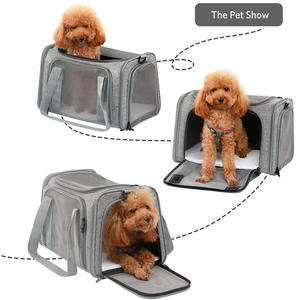 Sac de transport souple pour animaux de compagnie approuvé par les compagnies aériennes - Sac de voyage pliable pour chat et chien pour petits/ Moyens animaux jusqu'à 15 livres - Product Image 3