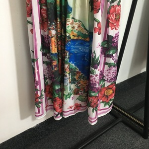 Nouvelle couleur jacinthe fleur sicilienne vacances Style imprimé tube haut taille fronde robe - Product Image 3