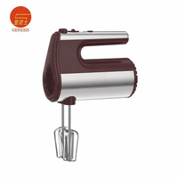 Batteur Électrique Portable 300W, 5 Vitesses, Léger, Design Ergonomique, Support de Table en Plastique, Idéal pour la Pâtisserie et la Cuisine, avec Crochet Pétrisseur