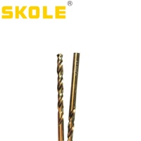 Foret hélicoïdal droit SKOLE de haute qualité en HSS 4 mm M35 Cobalt avec revêtement Ti pour le perçage de la maçonnerie