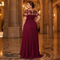 Robe de soirée décontractée en mousseline de soie à col en V, coupe trapèze, confortable, respirante et ornée de paillettes