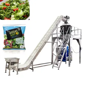 Impacchettatrice automatica per pesatura di insalata fresca per insalata mista, macchina confezionatrice per frutta e verdura