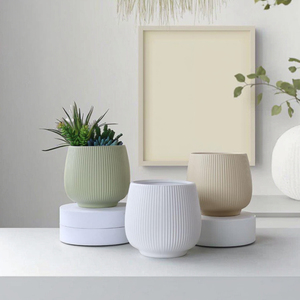 Maceta de cerámica con forma de bola hecha a mano moderna, Color Morandi Ins <span class=keywords><strong>para</strong></span> <span class=keywords><strong>mesa</strong></span> de casa o decoración de jardín, maceta decorativa Floral - Product Image 1