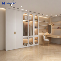 MACIO Dernière Collection Armoire d'Angle de Luxe en Bois pour Chambre à Coucher avec Coiffeuse, Roperos et Closets, Personnalisation Complète pour Toute la Maison, Vente en Gros