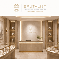 Boutique de bijoux de luxe, conception complète de magasin, mobilier intérieur personnalisé et solutions de vitrines