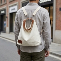 Sacs fourre-tout personnalisés Himmers de haute qualité, réutilisables, élégants, en toile de coton douce et en lin, extra larges, avec poignées et poche recyclée
