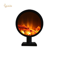 Design moderne, petite cheminée électronique de bureau, vente en gros de flammes de charbon de bois simulées, télécommande murale de fond de salon