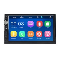 Reproductor de DVD para coche, reproductor de vídeo estéreo doble Rds para coche, enlace de teléfono, Cd con altavoz, Radio Mp5 de un solo Din