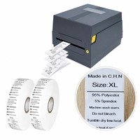 Mesin Cetak Pita Satin Digital 300DPI Terbaik, Mesin Cetak Transfer Termal Hot Foil, Printer Mini Label, Peralatan Kokoh