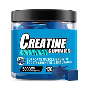 Caramelle Gommose Vegane di Creatina Monoidrato OEM ODM GMP 5000mg per Crescita Muscolare Senza Zucchero 120 Pezzi Grado Alimentare per Uomini - Product Image 1