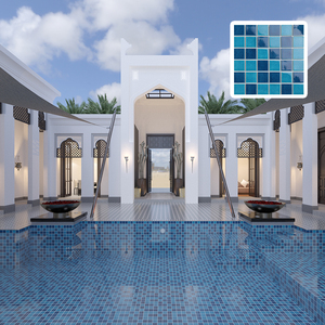 Shanmei Kaymaz 6mm Parlak Seramik Mozaik Yüzme Havuzu Döşemesi Dış Mekan Kullanımı İçin Modern Tasarım - Product Image 3