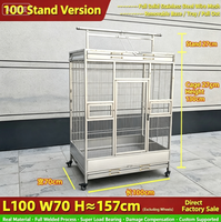 Cage à oiseaux écologique en acier inoxydable, cage géante pour ara, volière extérieure extra-large pour perroquets