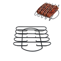 Grille de barbecue multifonctionnelle antiadhésive pour côtes de bœuf, idéale pour le camping en extérieur