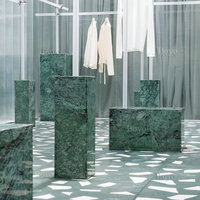 Tables de présentation en onyx de luxe pour magasins, décoration en pierre naturelle haut de gamme, grand magasin de détail, sur mesure
