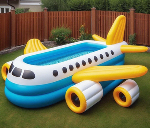 Thương mại Tùy chỉnh máy bay bơi Ghế hồ bơi Inflatable Đảng sân sau máy bay sofa hồ bơi thiết kế mới Hồ bơi bơm hơi - Product Image 5