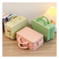 Coffret cadeau vintage coréen macaron Bagage à main 12 pouces Trousse de maquillage avec cadeau Mini mallette de rangement Mallette de voyage pour fille