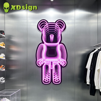 Xdsign Boîte à lumière publicitaire rectangulaire en aluminium personnalisable rapide, miroir infini multicouche, LED, acrylique semi-transparent, ultra-mince