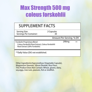 Cápsulas OEM ODM de Máxima Potencia para la Pérdida de Peso con Mezcla Patentada de Forskolina, Aumenta el Metabolismo y la Serotonina - Product Image 2