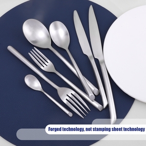 Silver Cutlery Stainless Steel Cutlery 5 Piece Forged Silver Flatware Set - Product Image 3