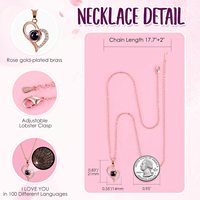 Cadeau spécial Saint-Valentin pour petit ami contient carte de la Saint-Valentin bijoux en acier inoxydable