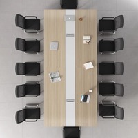 Table de conférence rectangulaire en bois pour bureau commercial 78,74 pouces. X 39,37 pouces. pour la formation scolaire