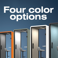 Cabine de bureau acoustique moderne et écologique en acier, insonorisation à 60 %, portable, avec verre trempé, durable, pour extérieur et bâtiment de bureaux, avec fonction téléphone