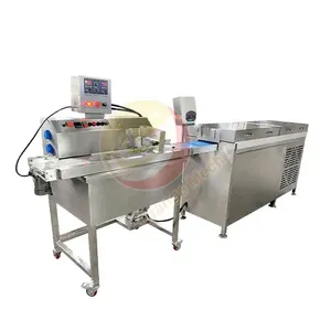 Cheap Price Biscuit 8kg 15kg 60kg Small Chocolate Tempering Ice Cream Coating Line/Mini 30kg Chocolate Enrobing Machine For Home