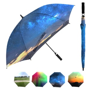 Semi-<b>Automatic</b> Open 54 60 68 Inch Straight Pongee Golf <b>Umbrella</b> Compact Travel Storage for Car Office Golf Bag - Product Image 1