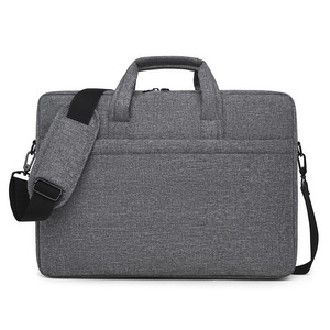 Sac pour ordinateur portable minimaliste, sacoche d'affaires, sac à bandoulière décontracté, couleur unie, grande capacité, portable, unisexe, nouveau sac pour ordinateur portable simple - Product Image 5