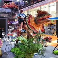 Dinosaure télécommandé en silicone de haute qualité pour enfants, à faire rouler dans les parcs d'attractions